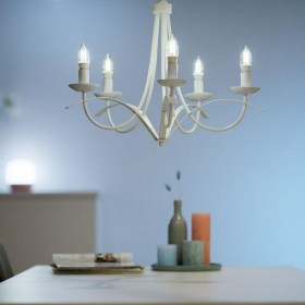 Bec LED inteligent vintage (decorativ) WiZ Connected Filament Clear C35 ,Wi-Fi, E14, 4.9W (40W), 470 lm, lumina alba (2700-6500K