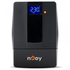 UPS nJoy Horus Plus 600, 600VA/360W, Afisaj LCD cu ecran tactil, 2 Prize Schuko cu Protectie, Repornire Automata, RJ11 protectie