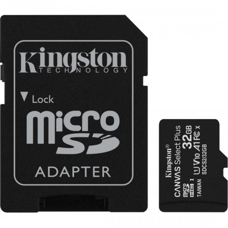 Card de Memorie MicroSDHC Kingston Select Plus, 32GB, Adaptor SD, Class 10