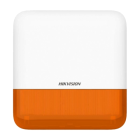 Sirene de exterior wireless AXPRO Hikvision DS-PS1-E-WE(Orange Indicator), frecventa de operare: 868 MHz, comunicare bidirection