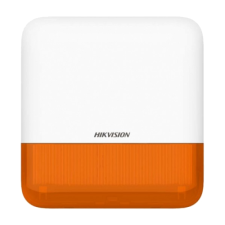 Sirene de exterior wireless AXPRO Hikvision DS-PS1-E-WE(Orange Indicator), frecventa de operare: 868 MHz, comunicare bidirection