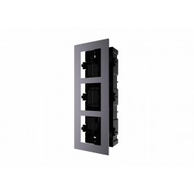 Panou frontal pentru 3 module videointerfon modular Hikvision DS-KD-ACF3 permite conectarea a 3 module de videointerfon modular 