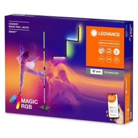 Lampadar LED RGB inteligent Ledvance Smart+ WiFi CONVERT MAGIC, 24W, 2320 lm, lumina alba si color (2700K), dimabila, IP20, Ø240