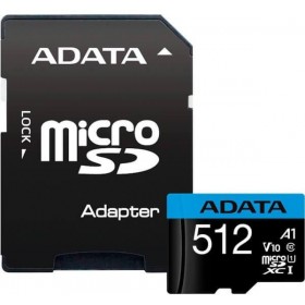 Card de Memorie  Adata 512GB citire 100 MB/s, scriere 25 MB/s, clasa de viteza 10