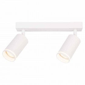 Spot dublu reglabil Vivalux KING, 2xGU10, max 2x35W, IP20, 220х55х165mm, Alb, becuri neincluse
