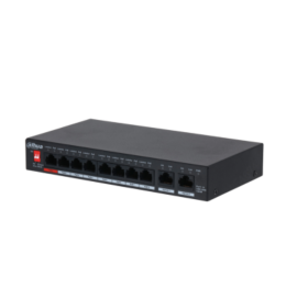 Dahua switch 8 porturi Gigabit PFS3010-8GT-96 V2, Unmanaged, Interfata: 8 x 10/100/1000, 2 x Uplink, Standarde retea: IEEE 802.3