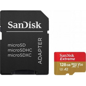Card de Memorie MicroSDXC SanDisk, 128GB, UHS-I, Class 10, 80MB/s + Adaptor