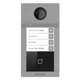 Post de exterior videointerfon IP Hikvision DS-KV8413-WME1(C) WIFI 4 x buton de apelare( pentru o singura familie- permite apela
