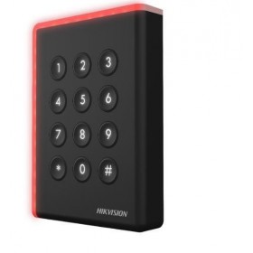 Cititor card cu tastatura Hikvision DS-K1108AMK, citeste carduri Mifare 13.56 MHz, distanta citire: ≤ 50 mm, comunicare: RS-485,