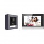 Kit videointercom IP Hikvision DS-KIS602(B), contine: DS-KD8003- IME1(B)/Surface × 1, DS-KH6320-WTE1 × 1, 4-port standard PoE sw