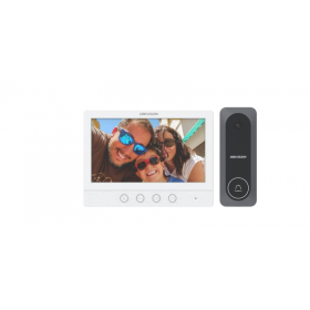 Kit video intercom Hikvision DS-KIS212, caracteristici post exterior: IR: 3m, rezolutie: 1280 * 720@60fps, microfon si difuzor i