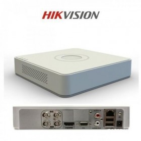 DVR Hikvision DS-7104HGHI-F1, 4-ch BNC interface (1.0Vp-p, 75 Ω), 720p ,G.711u, -ch, RCA (2.0 Vp-p, 1 KΩ) (using audio input), 1