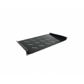 Polita fixa pentru rack-uri 19", inaltime 2U, adancime utila 350mm, neagra, sustine 30kg