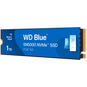SSD WD Blue SN5000 1TB M.2 2280 PCIe Gen4 x4 NVMe TLC, Read/Write: 5150/4900 MBps, IOPS 730K/770K, TBW: 600