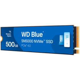 SSD WD Blue SN5000 500GB M.2 2280 PCIe Gen4 x4 NVMe TLC, Read/Write: 5000/4000 MBps, IOPS 480K/770K, TBW: 300