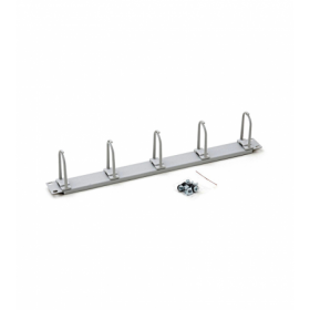 Organizator cabluri 19", 1U, 5 inele de plastic mari 40x83mm
