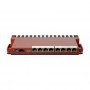 Mikrotik router wireless L009UiGS-2HaxD-IN, Procesor: 800Mhz, Memorie: 512mb RAM, 128Mb NAND, Interfata: 8 x 10/100/1000Mbps, 1 