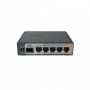 Mikrotik 5-Port Gigabt Ethernet Router, RB760iGS, 5* 10/100/1000Ethernetports, CPU nominal frequency: 880 MHz, 2* CPU core count