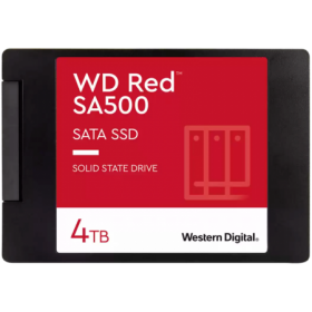 SSD NAS WD Red SA500 4TB SATA, 2.5", 7mm, Read/Write: 560/520 MBps, IOPS 87K/83K, TBW: 2500