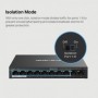 MERCUSYS DESKTOP SWITCH 10PORT MS110P POE, Interfata:  10× 10/100 Mbps, Standarde si protocoale:  IEEE 802.3x Flow Control, Dime