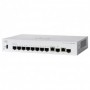 Switch  CISCO CBS350-8S-E-2G, 8 PORTURI 10/100/1000, 2 x SFP, Buffer: 1.5 Mb, Flash 256Mb, CPU: 800 MHz ARM , DRAM: 512 MB Dimen