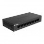 D-Link Switch DGS-108GL, 8 porturi Gigabit, Capacity 16Gbps, desktop, faramanagement, metal, negru, fara ventilator, D-link Gree