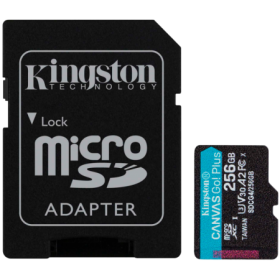 KINGSTON 256GB microSDXC Canvas Go Plus Gen4 200MB/s A2 U3 V30 Card + Adapter