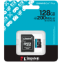 KINGSTON 128GB microSDXC Canvas Go Plus Gen4 200MB/s A2 U3 V30 Card + Adapter