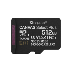 Card de Memorie MicroSDXC Kingston512GBCanvas Select PlusFara Adaptor