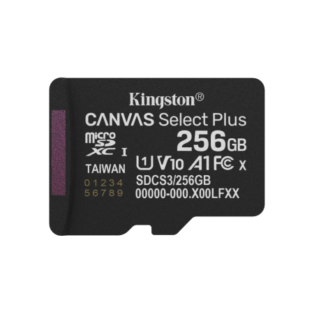 Card de Memorie MicroSDXC Kingston256GBCanvas Select PlusFara Adaptor