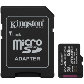 Kingston 128GB microSDXC Canvas Select Plus Gen3 150MB/s A1 Card + Adapter