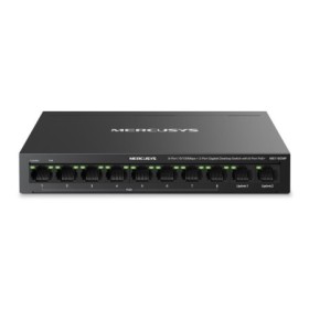 Switch desktop Mercusys 8-Port 10/100 Mbps + 2-Port Gigabit Desktop Switch with 8-Port PoE+, IEEE 802.3x Flow Control, 5.6 Gbps,