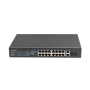 Switch  16x 100 Mb PoE+ / 2x 1 Gb / 1x SFP, fara management, rack 10" & 19", Gigabit Ethernet, 150W