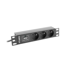 Unitate distributie alimentare PDU 10", 1U, 16A, 3 prize , negru