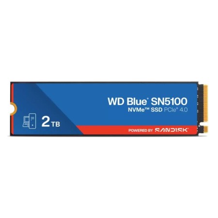 SanDisk 2TB WD Blue® SN5100 NVMe™ SSD. SSD capacity: 2 TB, SSD form factor: M.2, Read speed: 7100 MB/s, Write speed: 6700 MB/s, 
