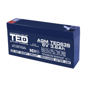 TEDBATERIE AGM TED636F1 6V 3.6Ah