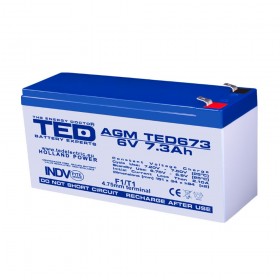 Baterii si acumulatori BATERIE AGM TED673F1 6V 7.3Ah TED