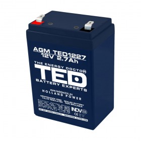 TEDBATERIE AGM TED1227F1 12V 2.7Ah