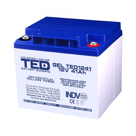 TEDBATERIE GEL TED1241M6 12V 41Ah