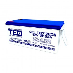 BATERIE AGM GEL TED12205M8 12V 205Ah