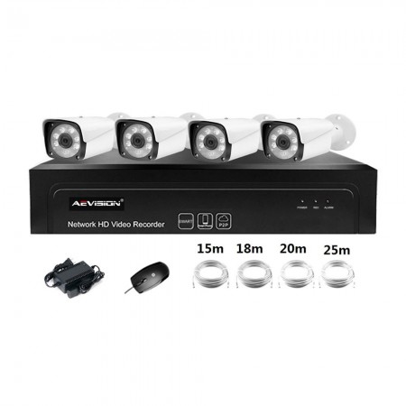 AEVISIONSistem supraveghere video IP 4 canale Aevision NK5004P-5MP