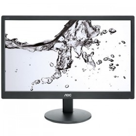AOC 18.5''(47cm) Monitor LED E970SWN (18.5'', 16:9, 1366x768, LED, 200 cd/m2, 20.000.000 : 1, 5 ms, 90/50°, VGA, Black, Warranty