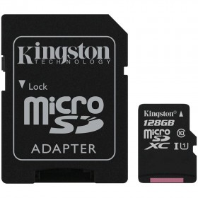 Kingston 128GB micSDXC Canvas Select Plus 100R A1 C10 Card + ADP EAN: 740617298703