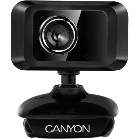 CANYON Enhanced 1.3 Megapixels resolution webcam with USB2.0 connector, viewing angle 40°, cable length 1.25m, Black, 49.9x46.5x