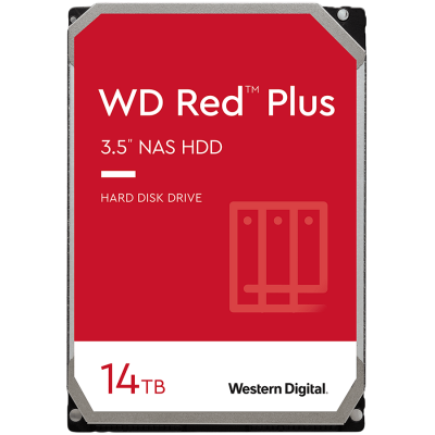 HDD NAS WD Red Plus (3.5'', 14TB, 512MB, 7200 RPM, SATA 6 Gb/s)