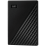 HDD Extern WD My Passport 1TB, 256-bit AES hardware encryption, Backup Software, Slim, USB 3.2 Gen 1 Type-A up to 5 Gb/s, Black