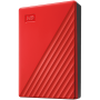 HDD Extern WD My Passport 4TB, 256-bit AES hardware encryption, Backup Software, Slim, USB 3.2 Gen 1 Type-A up to 5 Gb/s, Red