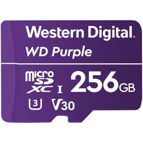 MicroSDXC Card WD Purple SC QD101 Ultra Endurance 256GB, SDA 6.0, Speed Class 10, TBW 128