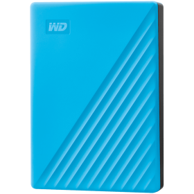 HDD Extern WD My Passport 4TB, 256-bit AES hardware encryption, Backup Software, Slim, USB 3.2 Gen 1 Type-A up to 5 Gb/s, Blue S