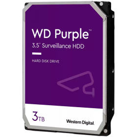 HDD Video Surveillance WD Purple 3TB CMR, 3.5'', 256MB, SATA, TBW: 180